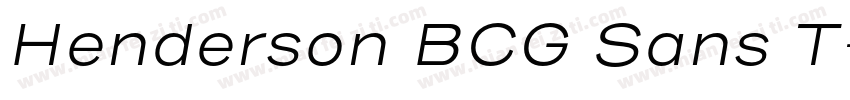 Henderson BCG Sans T字体转换
